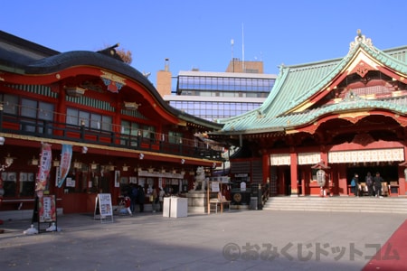 神田明神 おみくじを引ける場所 本殿と授与所