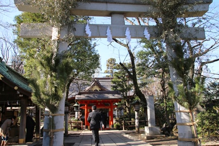 愛宕神社 石段登りきったところの本殿の様子